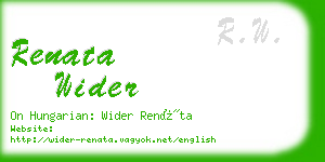 renata wider business card